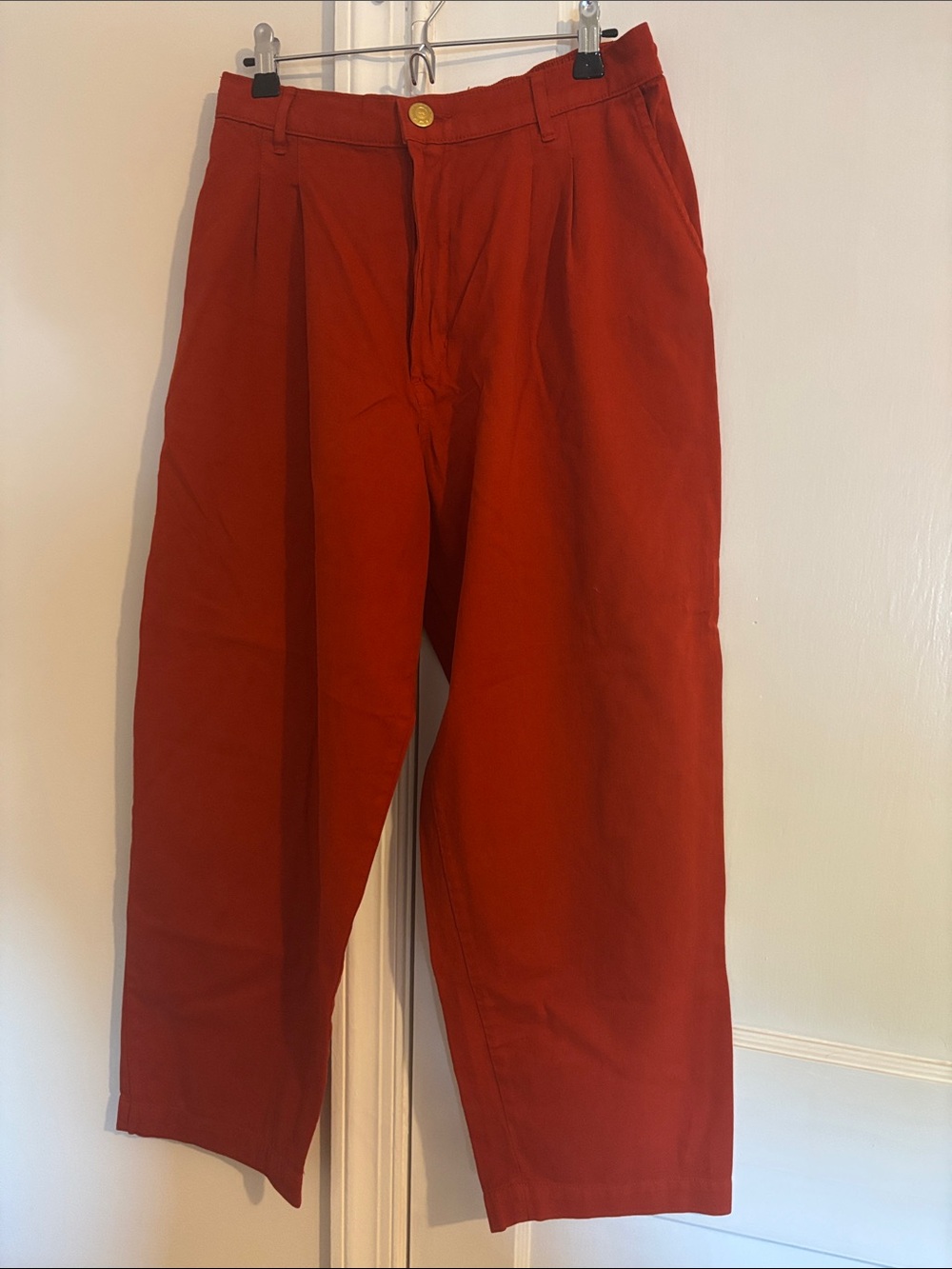 Big Bud Press Double Pleat High Rise Cotton Trousers